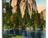 Cathedral Spires Yosemite National Park California Ca Unp Lino Cartolina... - $3.36