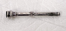 Sterling Silver English Hallmarks Pencil w Slide Movement Blood Red Ston... - $94.05