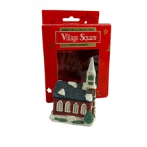Vintage Mervyns Collectible Village Square 1990 Church Christmas Ornament 3.5&quot; - £9.34 GBP