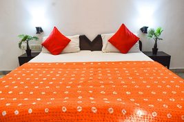 Shibori Printed Kantha Quilt,Tie Dye Soft Blanket Bohemian Bedding Throw Bedspre - £63.94 GBP