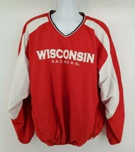 Wisconsin Badgers Jacket Colosseum Athletics Red Pullover Windbreaker Size XL - £30.34 GBP