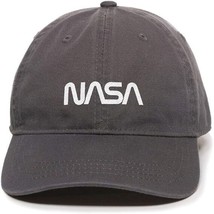 NASA Worm Logo Ball Cap Hat Air Force Space Shuttle Apollo Gemini Mercury New - £17.07 GBP