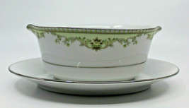 Noritake Raleigh Contemporary Fine China Gravy Boat with Under Plate 2487 Japan - £37.54 GBP