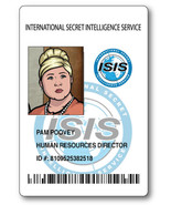 PAM POOVEY FROM ARCHER ID NAME BADGE TAG PROP HALLOWEEN COSPLAY SAFETY P... - $15.38