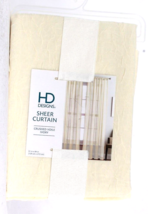 1 Ct HD Designs Crushed Voile Ivory 51&quot; X 84&quot; Sheer Curtain Panel 100% P... - $19.99
