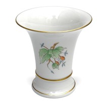 Herend Vase, Vintage Rose Hips Pattern Floral Vase, Urn Hand-Painted Por... - $37.60