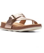 Clarks Brynn Madi Sandal in Leather Rose Gold Size 6.5W NWT - $544.63 MXN