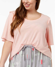 HUE Womens Plus Size Bell Ruffled Sleeve Pajama Top Only,1-Piece,Size 1X,Blossom - £24.92 GBP