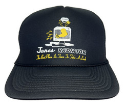 Vintage Jones Radiator Hat Cap Snap Back Black Mesh Trucker One Size Funny Joke - £19.60 GBP