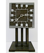 Antique Charles Rennie Mackintosh Domino Clock Black Wood - $1,117.21 MXN