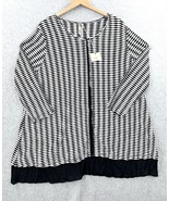COMFY USA Black &amp; White Blend Knit Tunic Top 3/4 Sleeves Boho Size XL NWT - $54.33 CAD