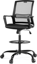 Tall Standing Office Desk Chair With Adjustable Footring,, Breathable Mesh. - £103.86 GBP