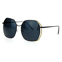 Damen Chic Designer Sonnenbrille Quadratisch Achteck Metallrahmen UV 400 - £9.33 GBP