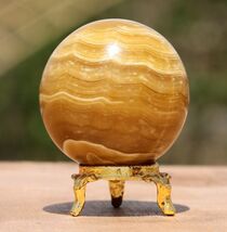 130g Yellow Banded Calcite Quartz Crystal Healing Chakra Energy Stone Sp... - $47.58