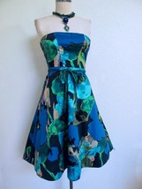 Anthropologie Vanessa Virginia Shadeflower Sun Dress 0 XS Strapless Smocked - $44.99