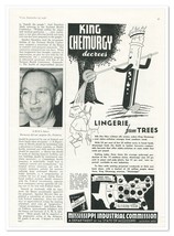 Print Ad Mississippi Industrial King Chemurgy 1938 3/4-Page Advertisement - $9.70