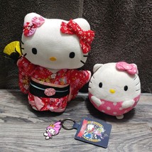 Sanrio Hello Kitty Japanese Geisha Kimono Plush Melody Keychain Ty Squish Ball - £34.80 GBP