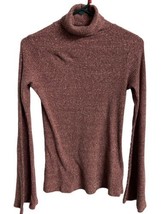 Xhilaration Womens Size M Purple Pink Ribbed Long Sleeved Turtleneck Sweater - £8.09 GBP