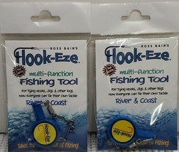 Lot of 2 Ross Bains Hook Eze Multi Function Fishing Tool Knot Tying Safe... - £9.80 GBP
