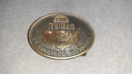 CBI Na-Con Plainfield Illinois Brass Belt Buckle 1986 - £14.45 GBP