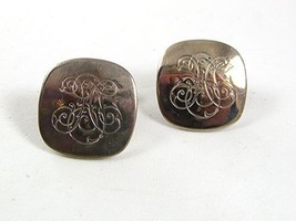1970&#39;s Ladies Silver Tone Initals Cufflinks 3917 - £13.53 GBP