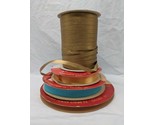 Lot Of (4) Tie Tie Satintone Ribbon And Ribbon Tie Red Blue Gold - £31.64 GBP