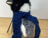 Boyds Bears Winkle Plush Penguin With Blue Knit Scarf 7 inch Stuffed Animal - $24.81