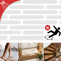 36X Non-Slip Bathtub Shower Stickers Safety Grip Treads Stair Floor Clear Strips - £17.85 GBP