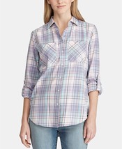 Lauren Ralph Lauren Petite Plaid Cotton Shirt - Purple Multi Size PL $89 - £15.92 GBP