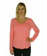 Charter Club Ladies Sleepshirt V-Neck Long-Sleeve Solid Strawberry Pink ... - £19.80 GBP