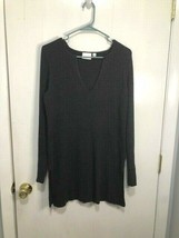 Ett Twa by Anthropologie Amrita Gray V-Neck Ribbed Wool Blend Sweater Size Small - £16.06 GBP