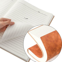 Large A4 Wide Ruled Notebook Soft Leather Cover 416 Pages Lined Journal ... - £32.86 GBP