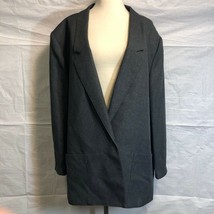 Haberdashery Women&#39;s Grey Suit Jacket Blazer with Shoulder Pads - $29.69