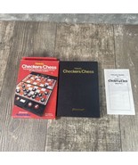 Vintage 1988 Pressman TRAVEL Checkers / Chess Magnetic Board Game - £9.09 GBP