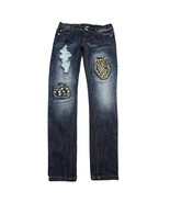 Premiere by Rue 21 Pants Womens 0 Blue Low Rise Regular Fit Distressed J... - £23.78 GBP