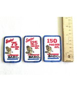 Lot 3 Vintage Eagle Bowling Patches ABC Senior 75 125 150 Pins Over Average - $14.01 CAD