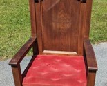 Vintage Church Wood Chair Altar Pulpit Priest Chair Religious restore - £239.74 GBP