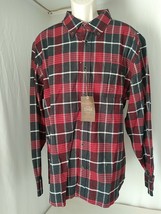 Weatherproof Vintage Men&#39;s Long Sleeve Shirt Lightweight Plaid Flannel Red S-XXL - £11.82 GBP