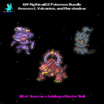 6IV Mythical22 Event Pokemon Bundle Volcanion Marshadow Genesect Sword Shield - £4.68 GBP