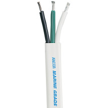 Ancor White Triplex Cable - 8/3 AWG - Flat - 50&#39; - £114.09 GBP
