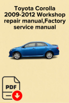 Toyota Corolla 2009,2010,2011,2012 Workshop repair manual,Factory servic... - $12.26 CAD+