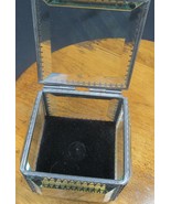 Casket glass jewelry box vintage - $1,040.02 MXN