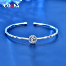 Real 0.5 Carat Moissanite Stone 925 Sterling Silver Diamond Bracelet For Women N - £38.08 GBP