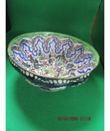 PERSIAN ANTIQUE TIN BOWL ENAMEL MINA-KARI ART 3 X 6&quot; [170E] - $1,411.25 MXN