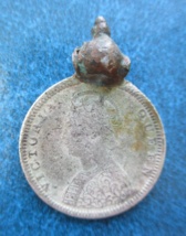 1875 INDIA CIRCULATED HALF RUPEE SILVER COIN - $18.95