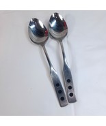 Vintage United Silver USI34 US place oval spoon set 2 dots circles made ... - $81.36 CAD