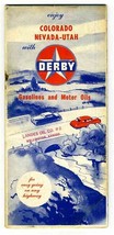Derby Refining Map of Colorado Nevada and Utah - £6.19 GBP