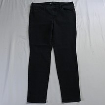 Old Navy 16 Long Pop Icon Skinny Mid Rise Washed Black Denim Womens Jeans - £11.78 GBP