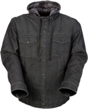 Z1R Mens Timber Denim Shirt Jacket Md Black/Grey - £79.89 GBP