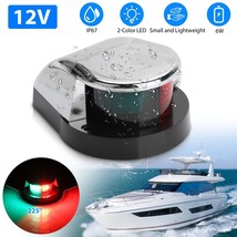 Waterproof Red Green Boat Navigation Light LED Front Pontoon Marine Bow Lamp 12V - £22.36 GBP